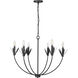 Primrose 6 Light 30.5 inch Matte Black Chandelier Ceiling Light